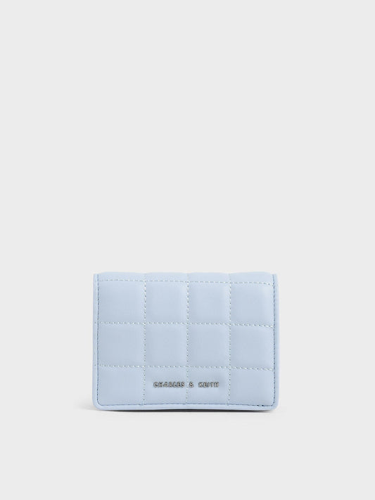 CHARLES & KEITH Smart Buy / Cassia Quilted Mini Wallet - Light Blue