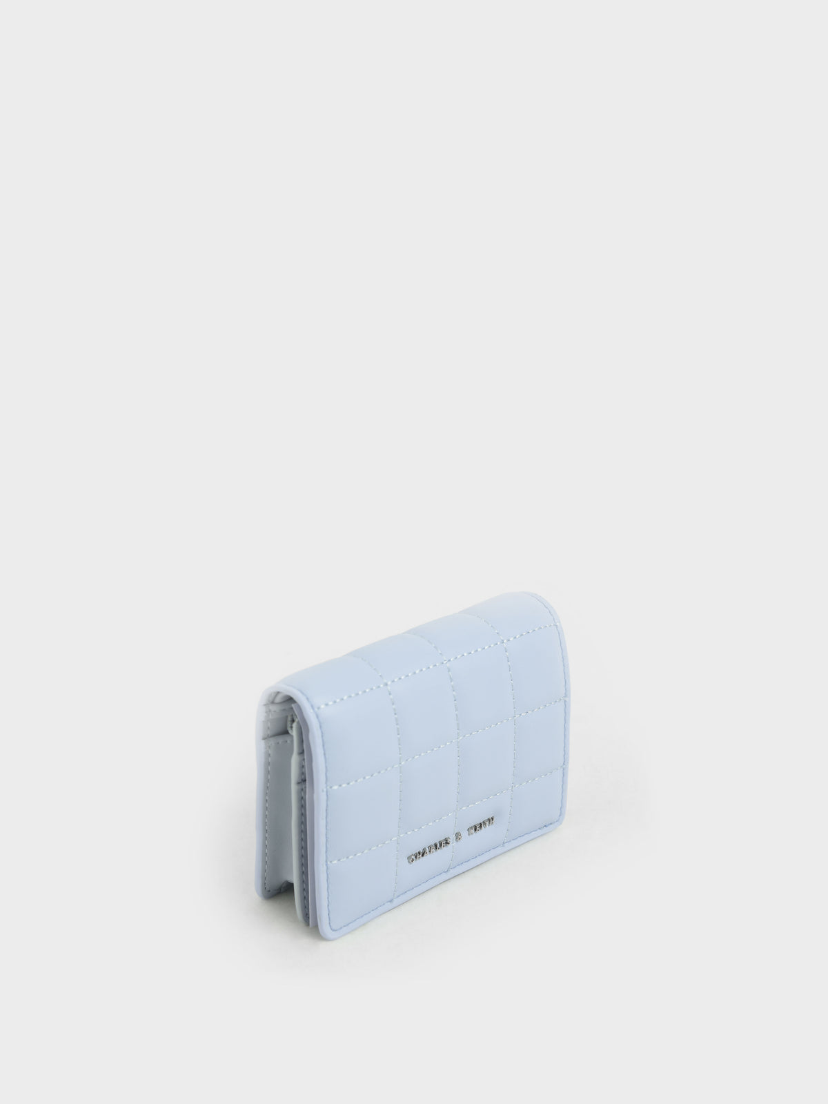 CHARLES & KEITH Smart Buy / Cassia Quilted Mini Wallet - Light Blue