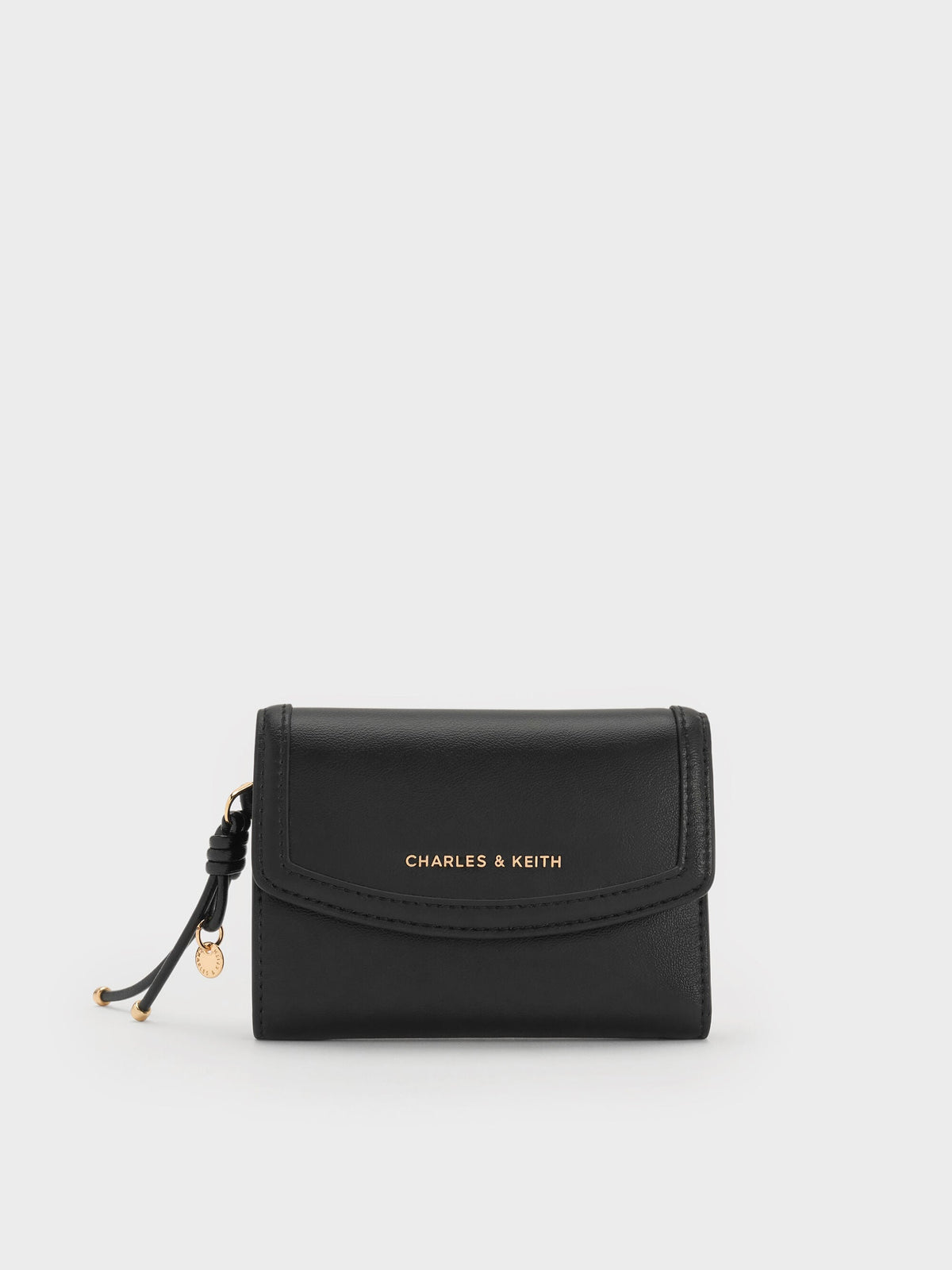 CHARLES & KEITH Essential / Haylen Front-Flap Small Wallet - Black