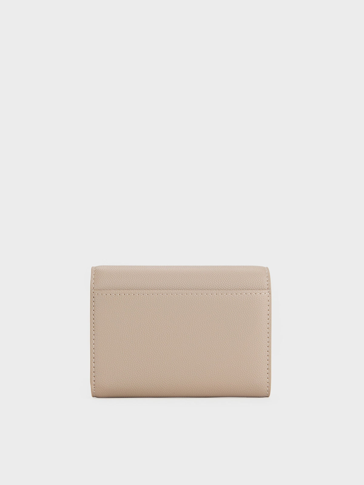 CHARLES & KEITH Featured / Briony Curved Flap Wallet - Taupe