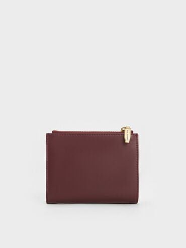 CHARLES & KEITH Hot Sale / Harmonee Top-Zip Small Wallet - Mulberry Plum
