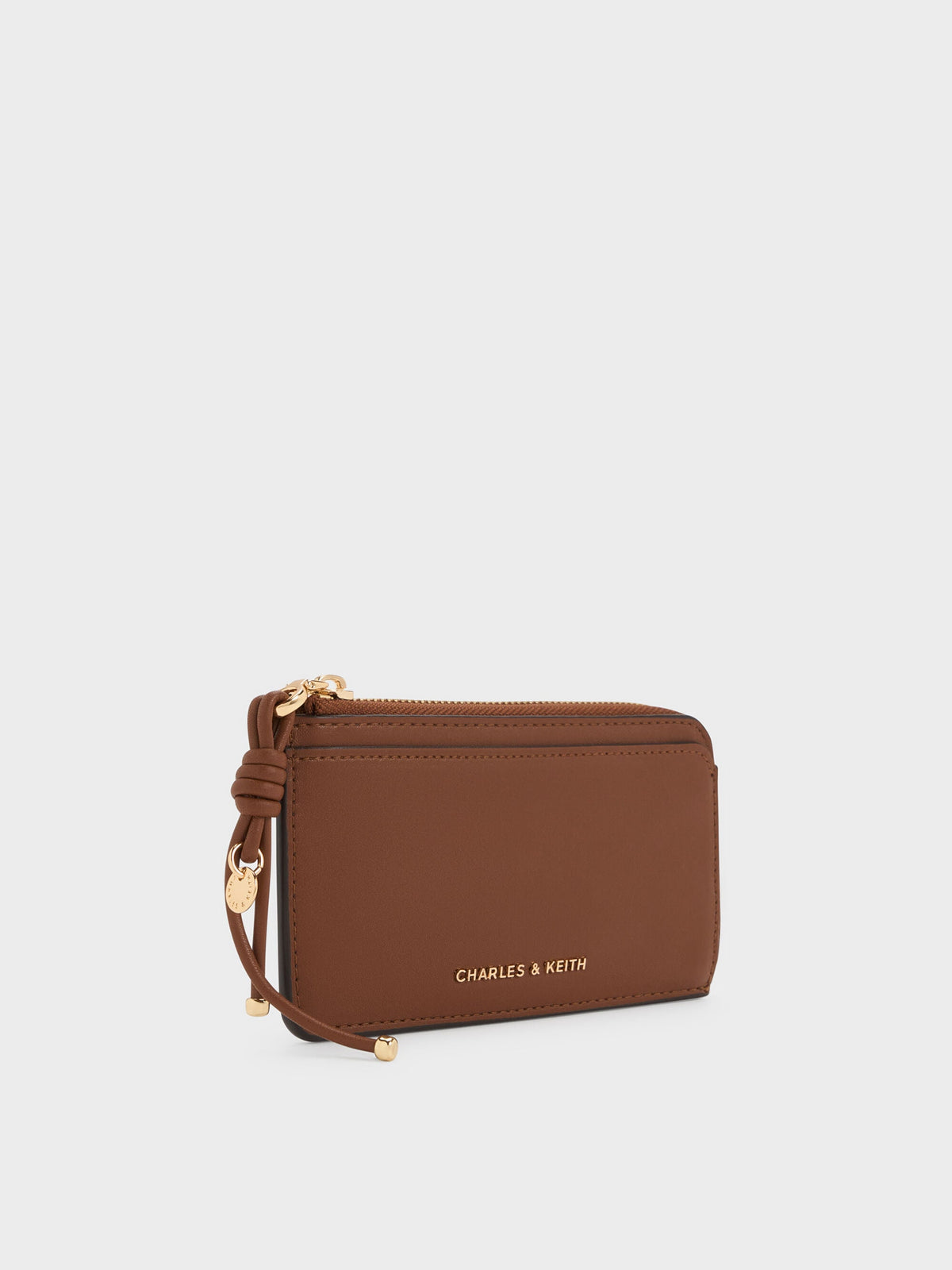 CHARLES & KEITH Smart Buy / Everleigh Zip-Around Card Holder - Chocolate
