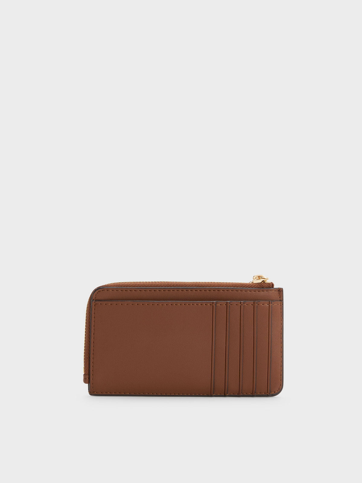 CHARLES & KEITH Smart Buy / Everleigh Zip-Around Card Holder - Chocolate
