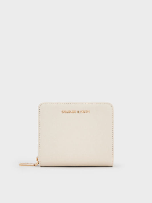 CHARLES & KEITH Exclusive / Finley Zip-Around Small Wallet - Cream
