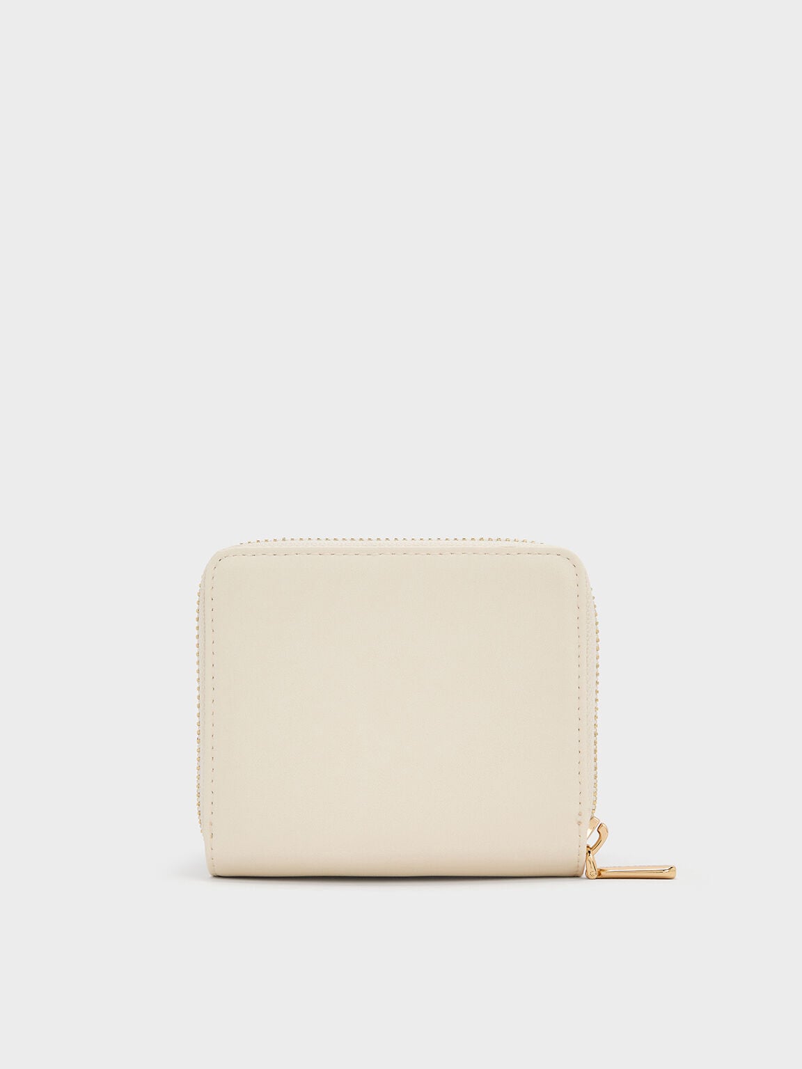 CHARLES & KEITH Exclusive / Finley Zip-Around Small Wallet - Cream