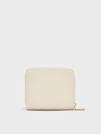 CHARLES & KEITH Exclusive / Finley Zip-Around Small Wallet - Cream