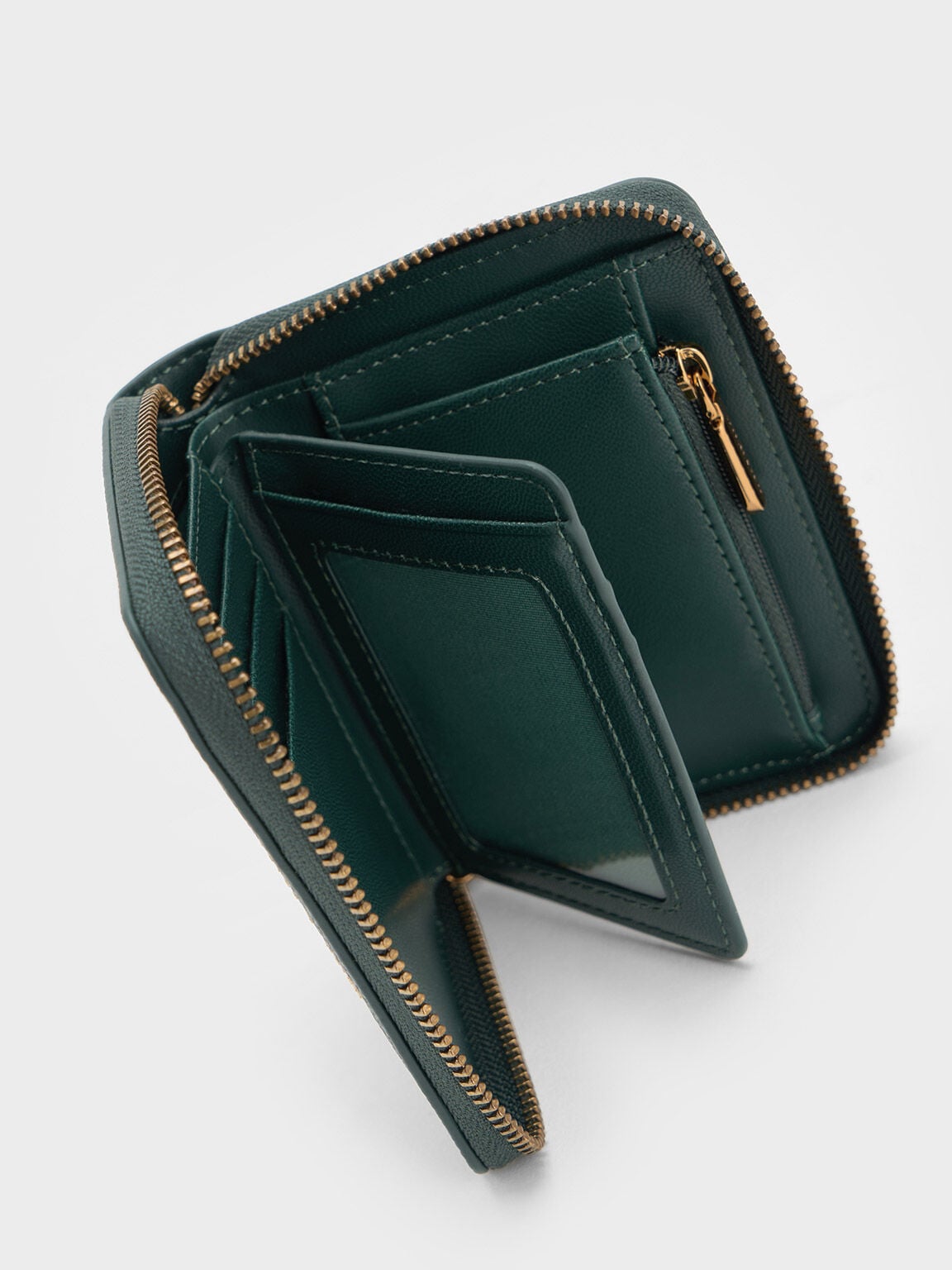 CHARLES & KEITH New / Basic Square Wallet - Green