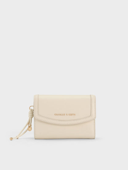 CHARLES & KEITH Great Value / Haylen Front-Flap Small Wallet - Cream