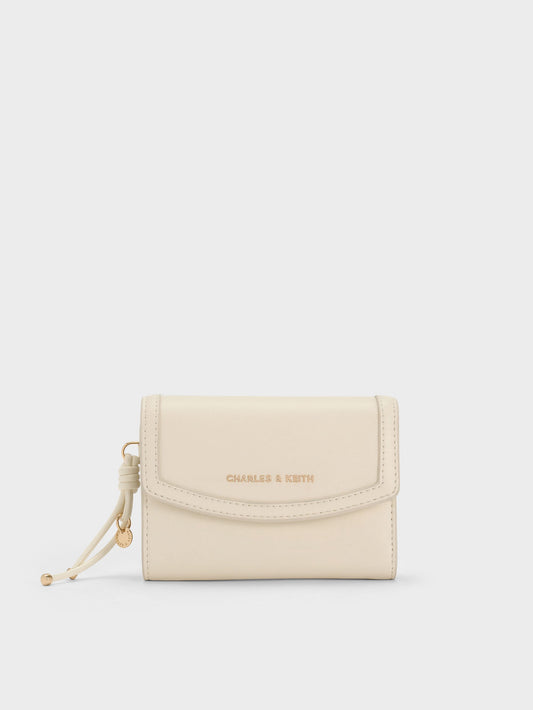 CHARLES & KEITH Great Value / Haylen Front-Flap Small Wallet - Cream
