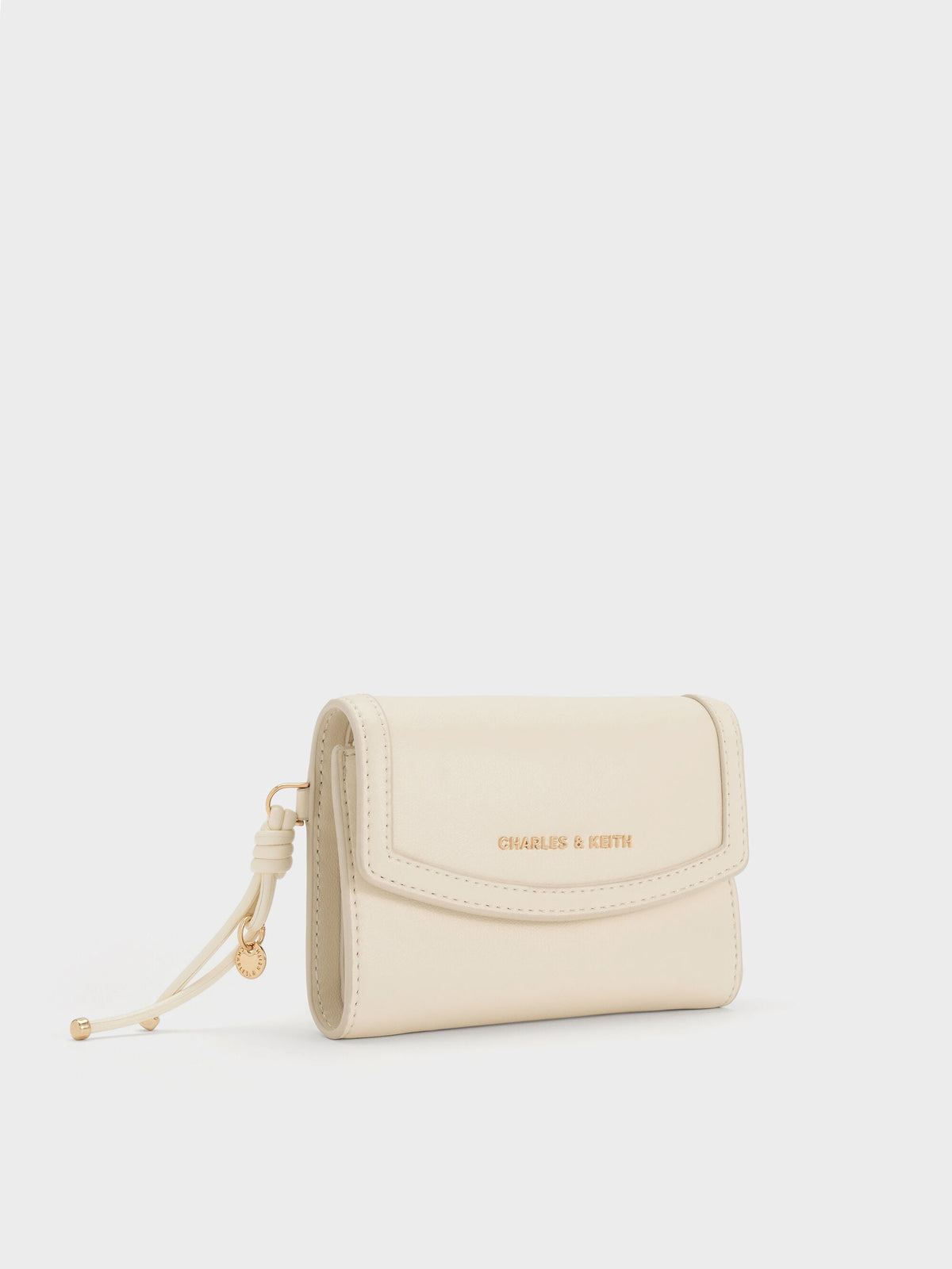 CHARLES & KEITH Great Value / Haylen Front-Flap Small Wallet - Cream