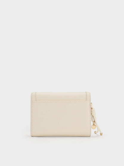 CHARLES & KEITH Great Value / Haylen Front-Flap Small Wallet - Cream