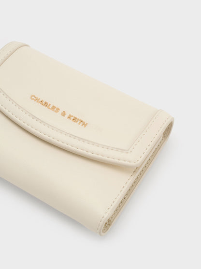 CHARLES & KEITH Great Value / Haylen Front-Flap Small Wallet - Cream