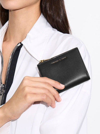 CHARLES & KEITH Deals / Harmonee Top-Zip Small Wallet - Black