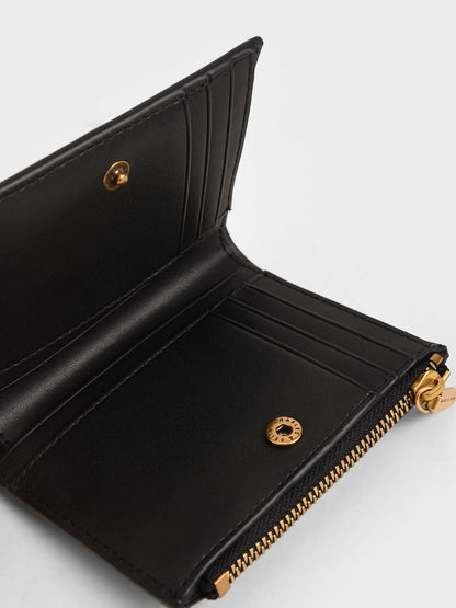 CHARLES & KEITH Deals / Harmonee Top-Zip Small Wallet - Black