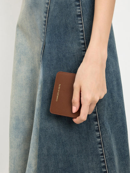 CHARLES & KEITH Signature / Keely Top Zip Small Wallet - Dark Brown