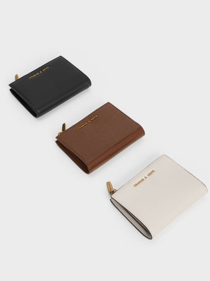 CHARLES & KEITH Smart Buy / Harmonee Top-Zip Small Wallet - Ivory