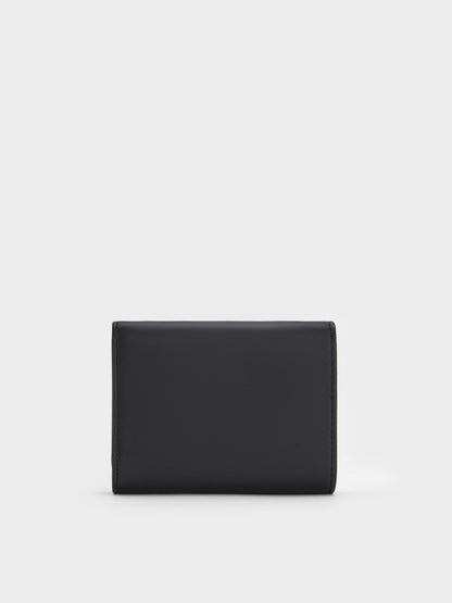 CHARLES & KEITH Best Price / Edna Turn-Lock Knotted-Strap Wallet - Black