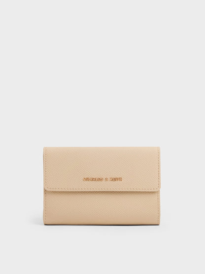 CHARLES & KEITH Trending / Tricha Turn-Lock Wallet - Sand Beige
