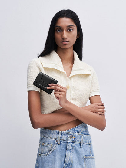 CHARLES & KEITH Signature / Nasrin Geometric Wallet - Noir