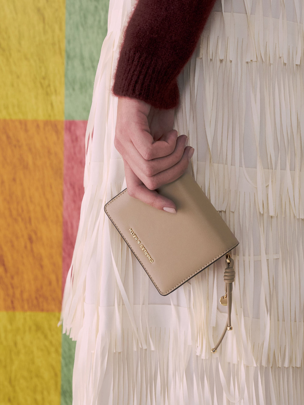 CHARLES & KEITH Best Price / Everleigh Zip-Around Small Wallet - Taupe