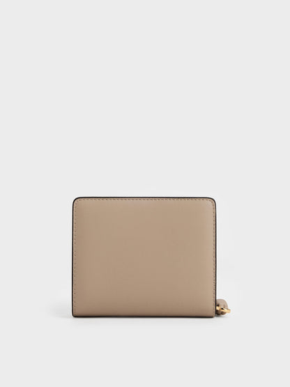 CHARLES & KEITH Best Price / Everleigh Zip-Around Small Wallet - Taupe