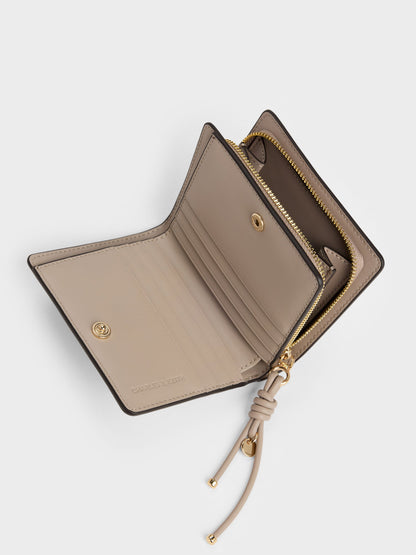 CHARLES & KEITH Best Price / Everleigh Zip-Around Small Wallet - Taupe
