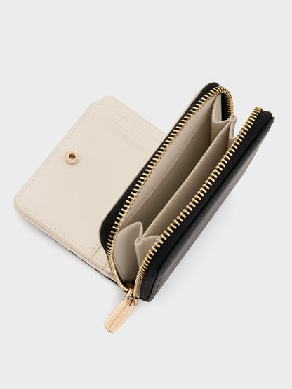 CHARLES & KEITH Featured / Finley Zip-Around Small Wallet - Black