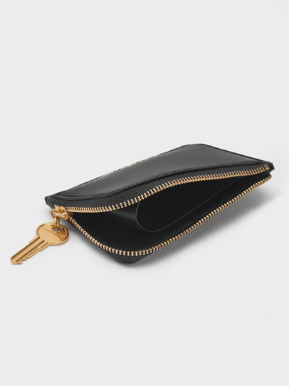 CHARLES & KEITH Classic / Lane Key Zip-Around Wallet - Black