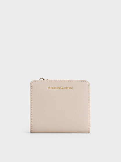 CHARLES & KEITH Deals / Keely Top Zip Small Wallet - Oat