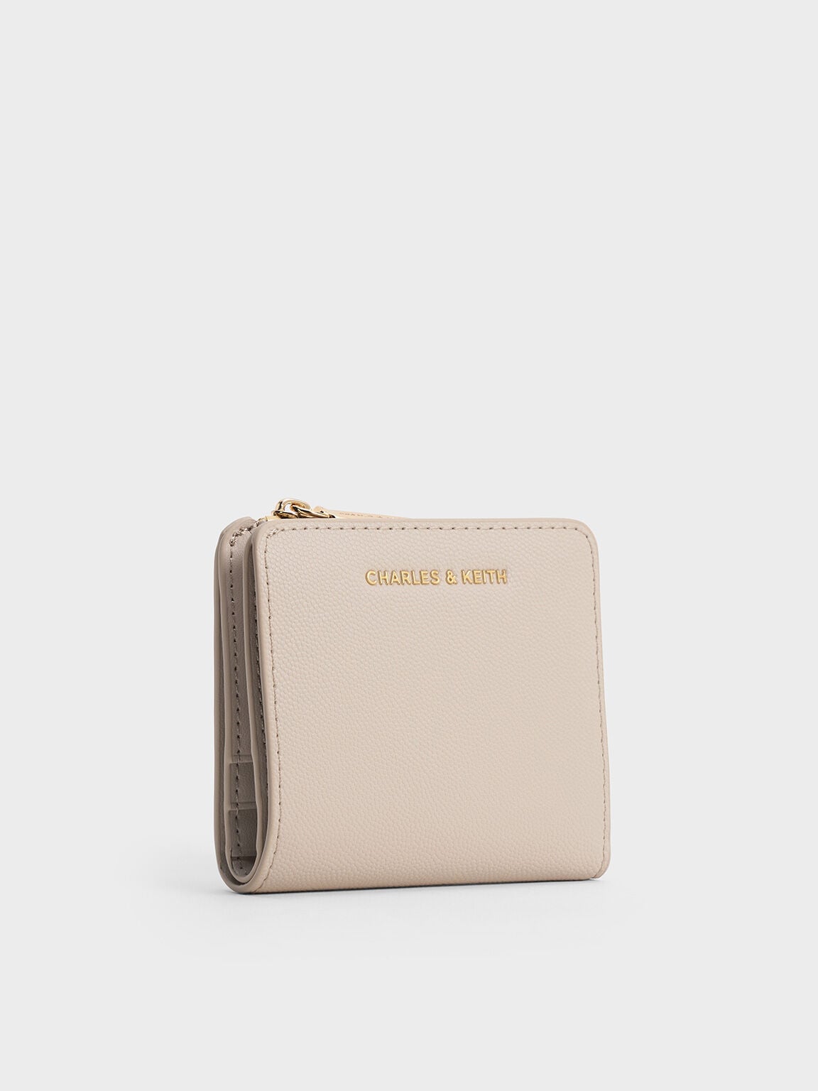 CHARLES & KEITH Deals / Keely Top Zip Small Wallet - Oat