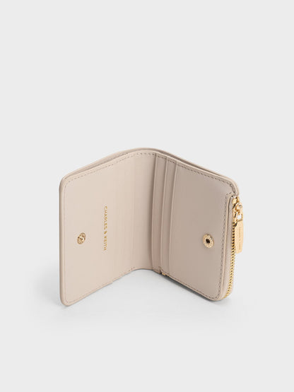 CHARLES & KEITH Deals / Keely Top Zip Small Wallet - Oat