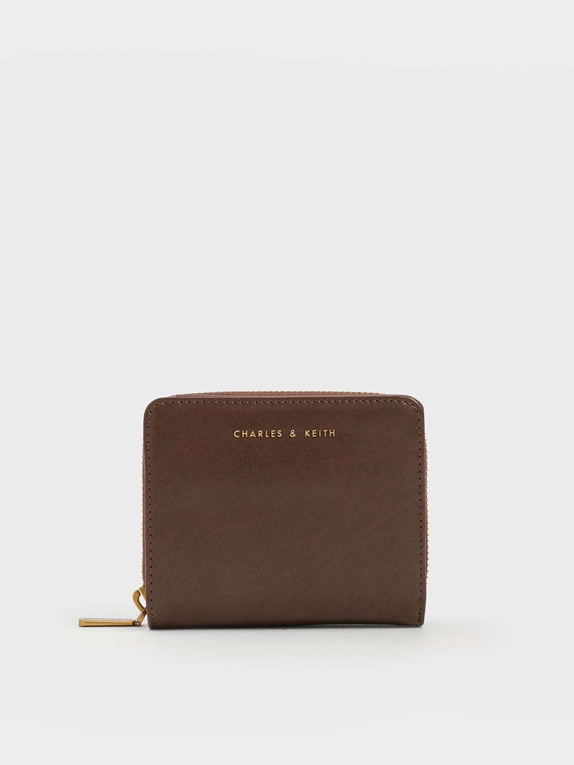CHARLES & KEITH Trending / Finley Zip-Around Small Wallet - Dark Brown