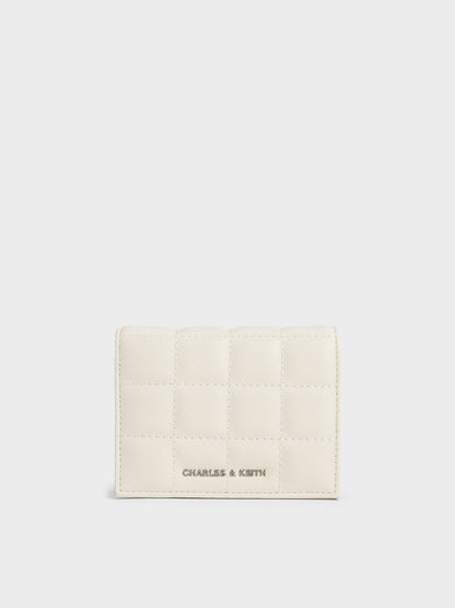 CHARLES & KEITH Best Seller / Cassia Quilted Wallet On Chain - Cream