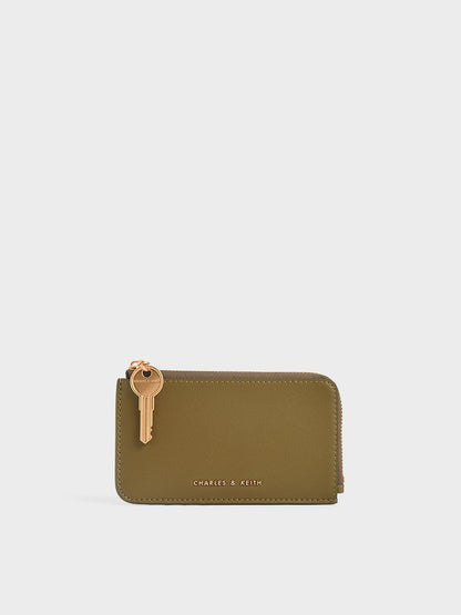 CHARLES & KEITH Featured / Lane Key Zip-Around Wallet - Olive