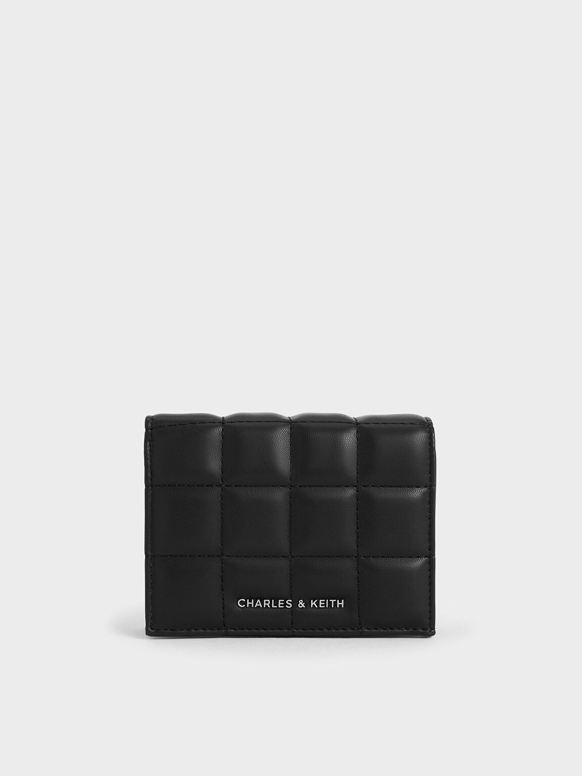 CHARLES & KEITH Popular / Cassia Quilted Wallet On Chain - Noir