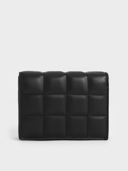 CHARLES & KEITH Popular / Cassia Quilted Wallet On Chain - Noir