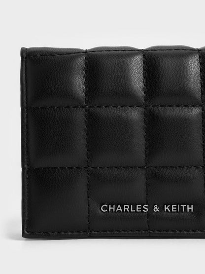 CHARLES & KEITH Popular / Cassia Quilted Wallet On Chain - Noir