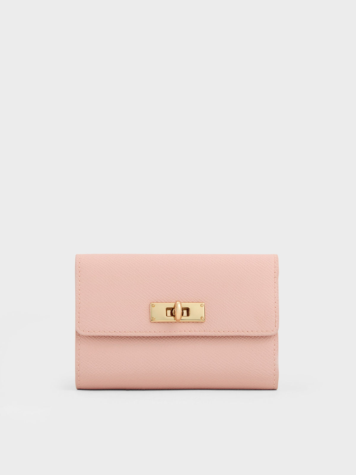 CHARLES & KEITH Everyday / Tricha Turn-Lock Wallet - Pink