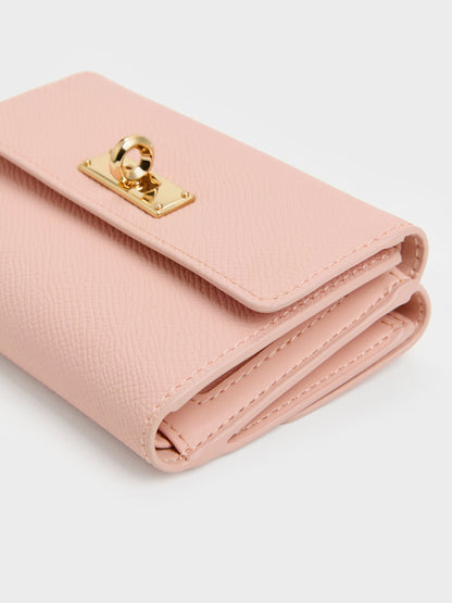 CHARLES & KEITH Everyday / Tricha Turn-Lock Wallet - Pink