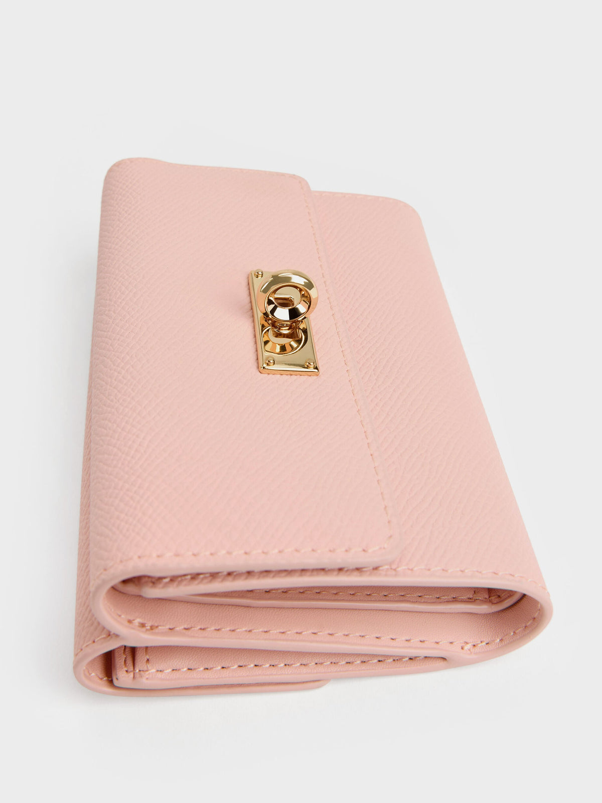 CHARLES & KEITH Everyday / Tricha Turn-Lock Wallet - Pink