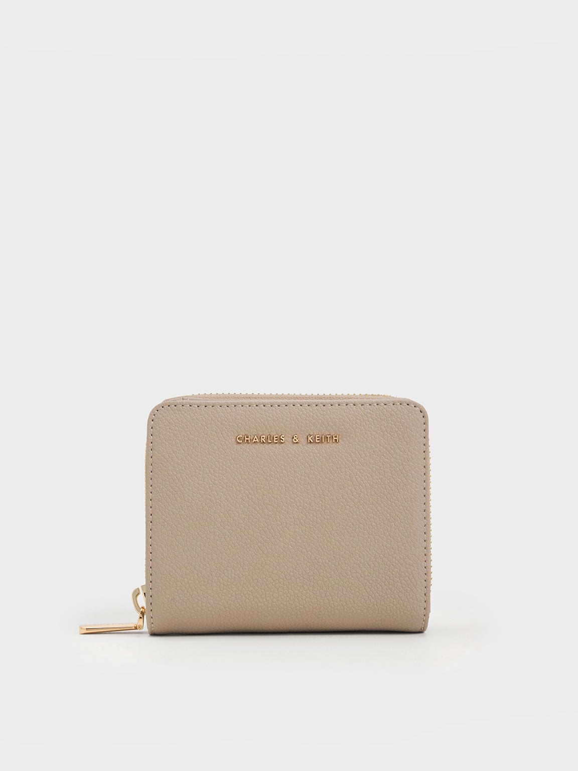CHARLES & KEITH Deals / Finley Zip-Around Small Wallet - Taupe