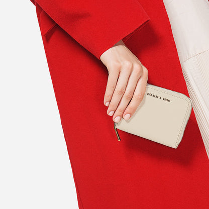 CHARLES & KEITH Everyday / Basic Square Wallet - Ivory