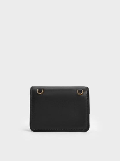 CHARLES & KEITH Great Value / Lyla Knotted-Strap Wallet - Black