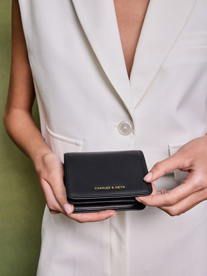 CHARLES & KEITH Great Value / Lyla Knotted-Strap Wallet - Black