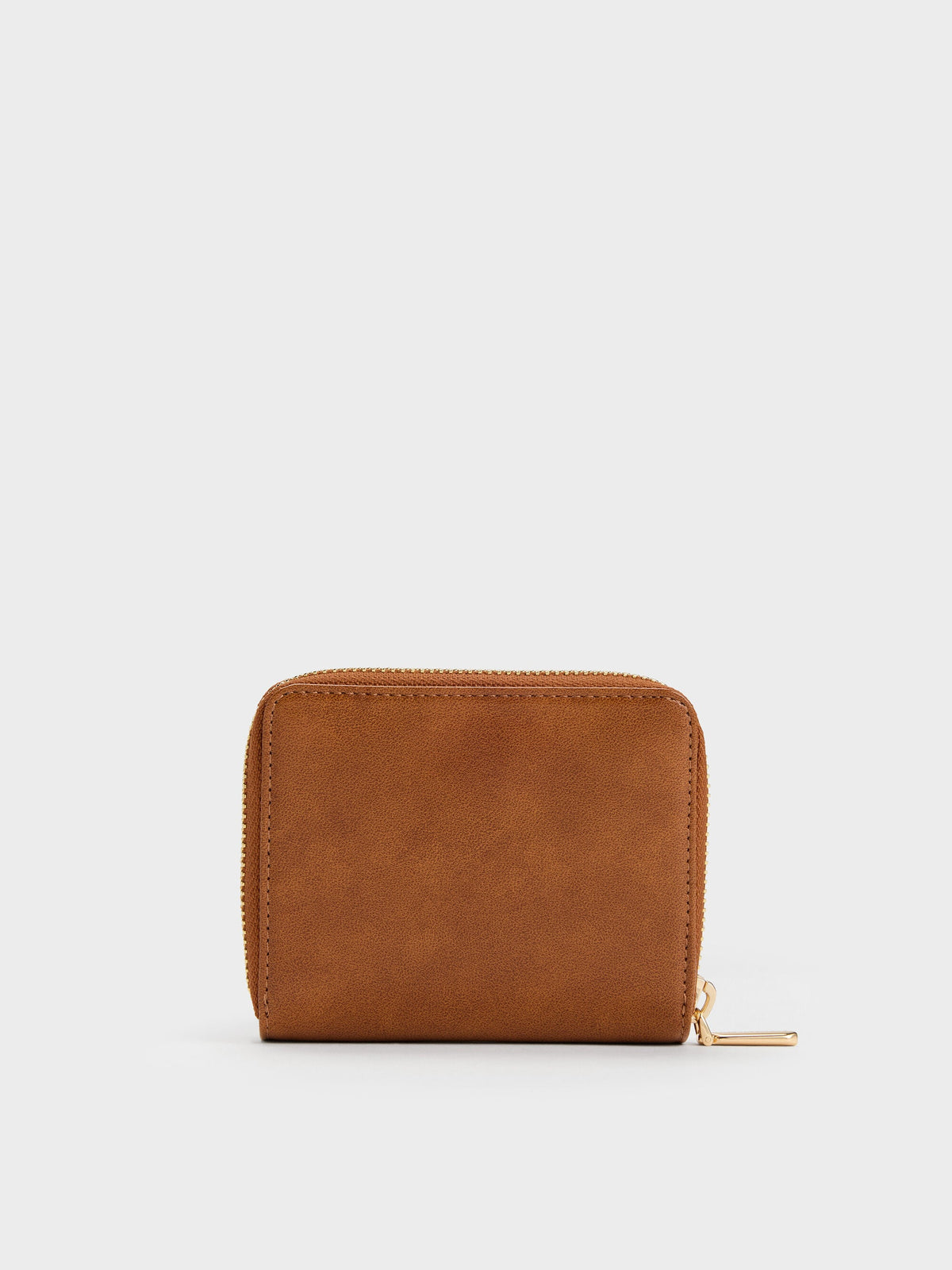 CHARLES & KEITH Classic / Finley Zip-Around Small Wallet - Distressed Tan