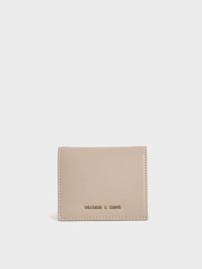 CHARLES & KEITH Signature / Daisy Bi-Fold Small Wallet - Sand