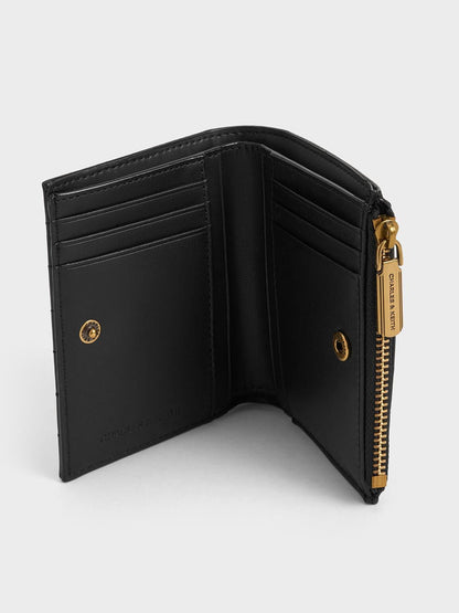 CHARLES & KEITH Trending / Donna Panelled Top-Zip Wallet - Black