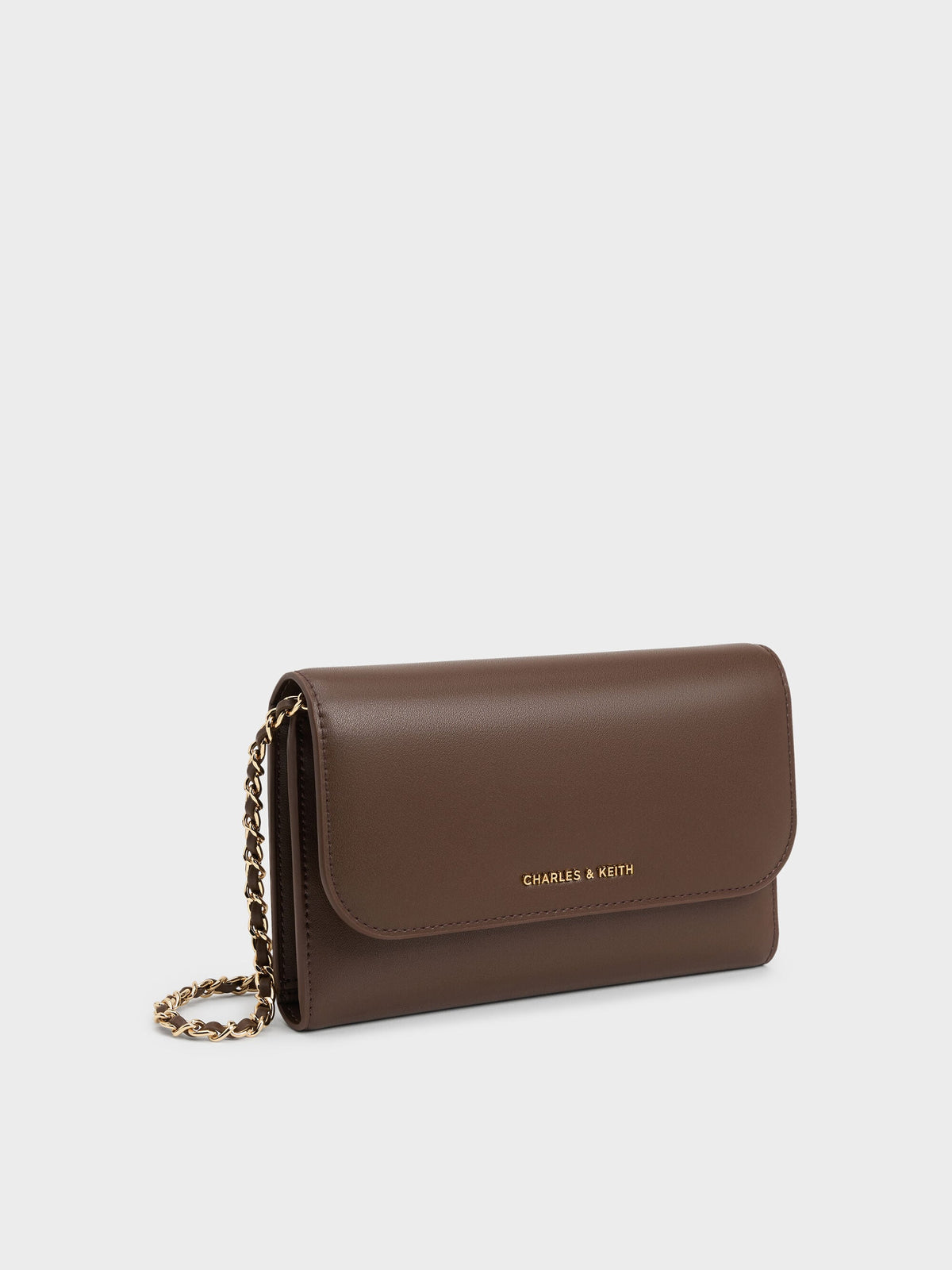 CHARLES & KEITH Trending / Octavia Front Flap Long Wallet - Dark Brown