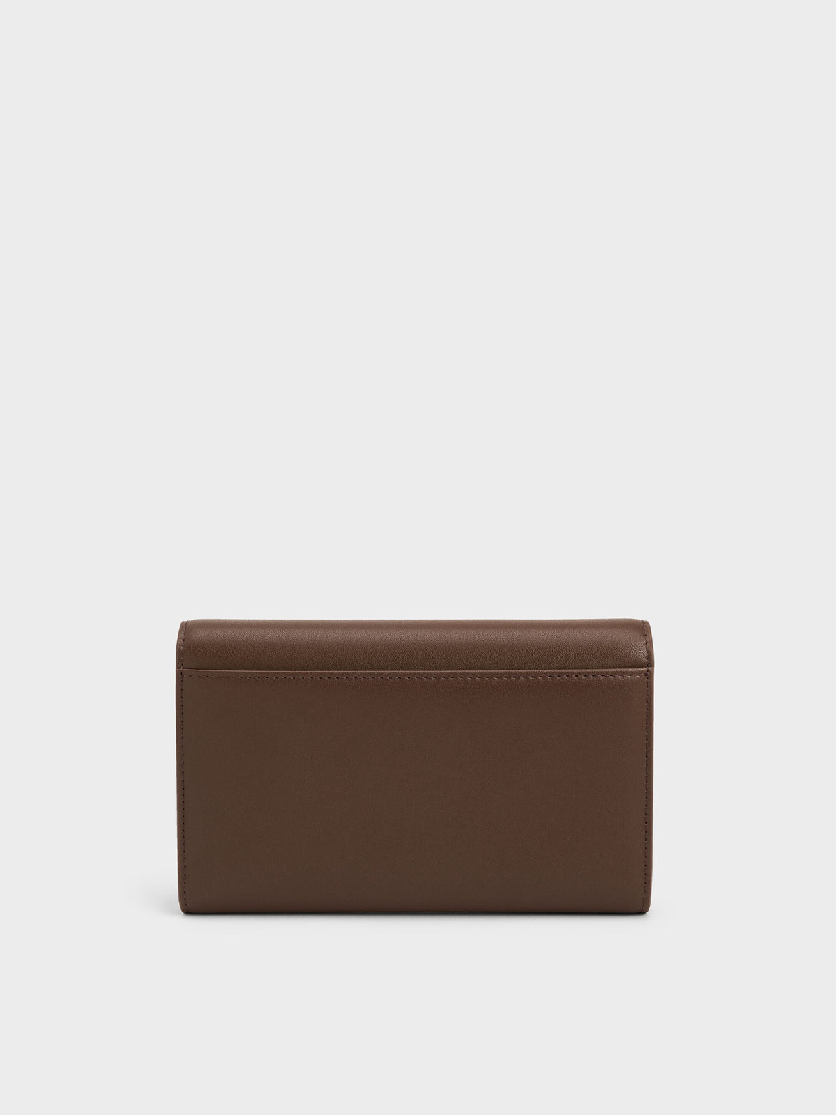 CHARLES & KEITH Trending / Octavia Front Flap Long Wallet - Dark Brown