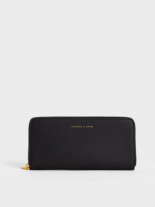 CHARLES & KEITH Latest / Dulcie Zip-Around Long Wallet - Black